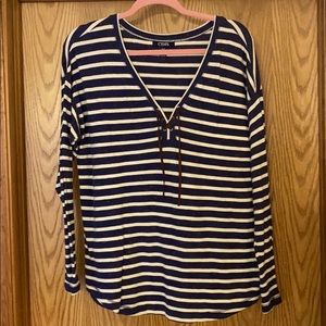 Chaps Striped Pullover